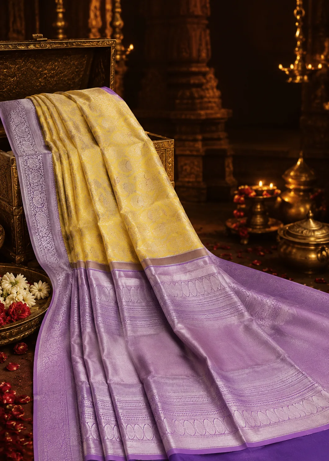Golden Yellow Brocade