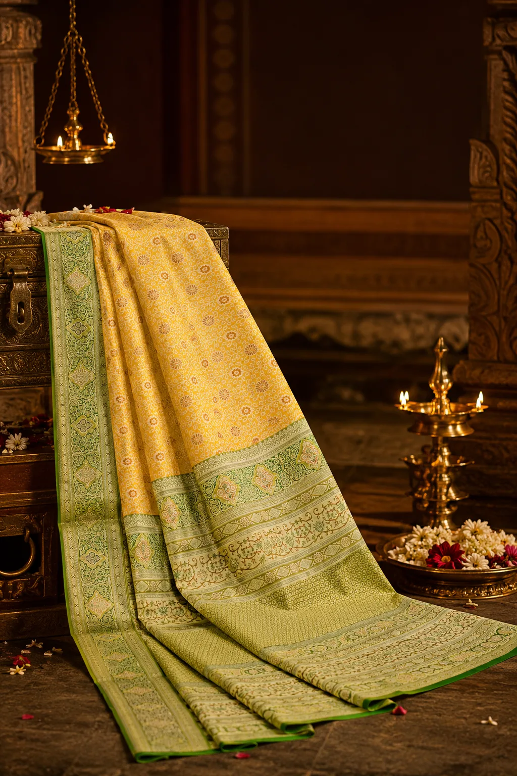 Mustard Yellow Brocade