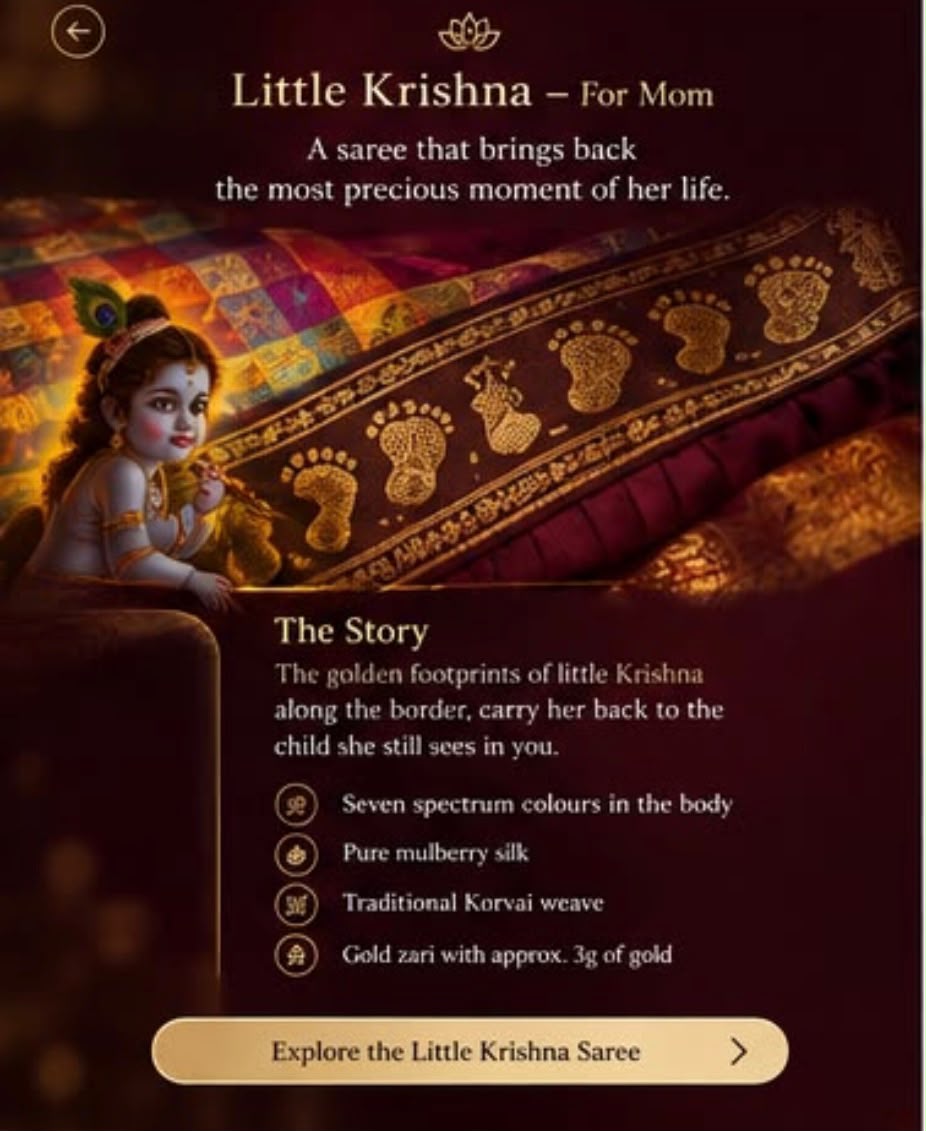 Little Krishna Divine Heritage Saree